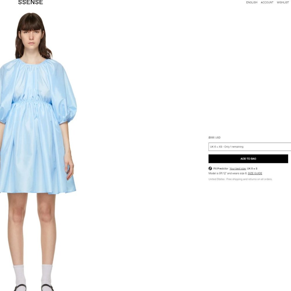 CECILIE BAHNSEN Blue Ava Dress BNIB, XS 6